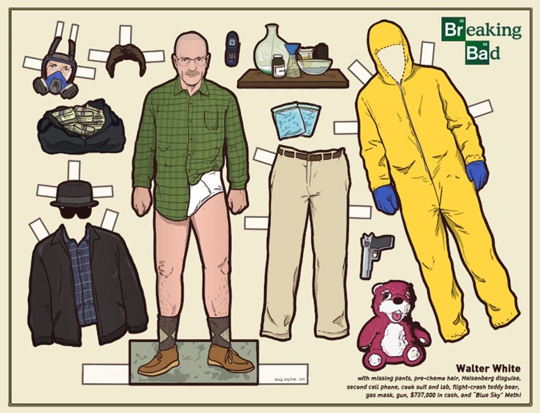 breaking bad walker white paper dolls