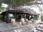 View of the main lodge from the deck outside.