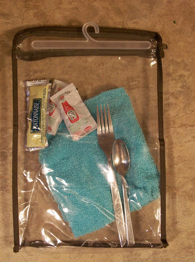 You can use the bag as a utensil and condiment travel pack.