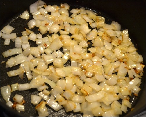 saute onion and garlic