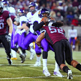 John Kanongataâa sacks UNI quarterback, Tirrell Rennie.