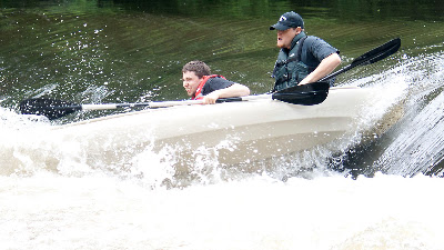 2 guys who are not members of the HRCKC after the dam below Ramapo Reservation getting caught in the hydrolic.
