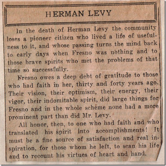 Herman Levy Obit