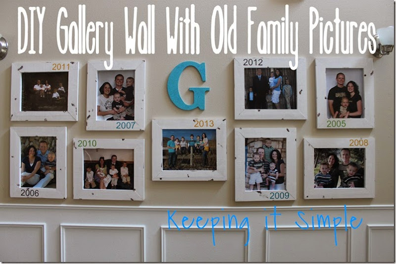 DIY Gallery Wall With Old Family Pictures