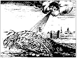 From Red Lion A Wind Marked With The Saturn Symbol Blows Out Of A Cloud