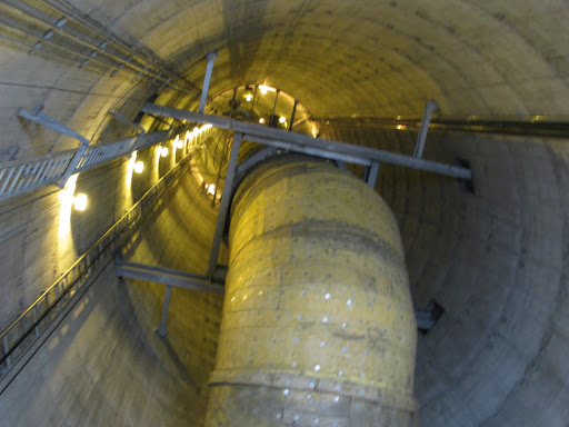 Looking up the smoke stack at SW2
photo credit:  Michele Skalicky