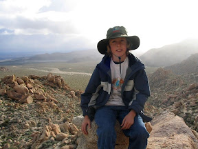 Kaiel takes a breather after 30 minutes of climbing