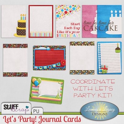 Let's Party - Journal Cards