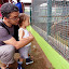 Au mini-zoo de la Ferme Perrine (devant les iguanes)