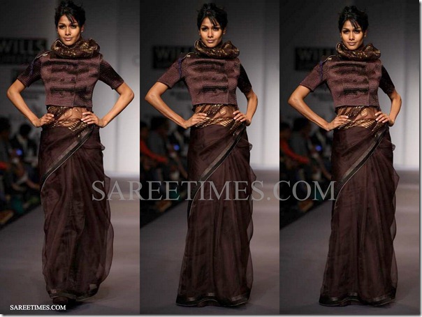 Dev_R_Nil_Brown_Saree