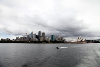 Looking back at the city from the Manly Ferry