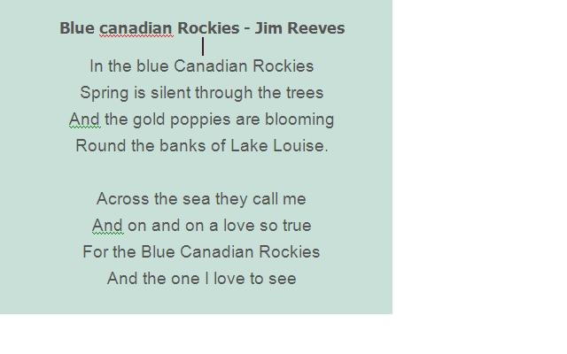 Blue canadian rockies