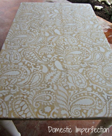 before stenciled table makeover before stenciled table makeover
