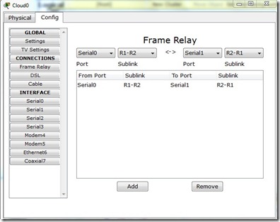 Configuración Nube Frame Relay