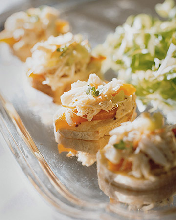 Crab Salad Canapes. (marthastewart.com) Crab Salad Canapes. (marthastewart.com)