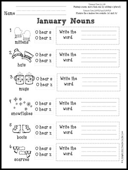 Winter nouns jan 9 Winter nouns jan 9