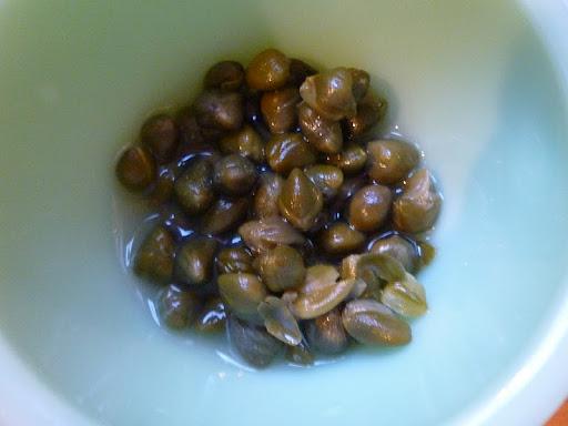 Large capers-chop these for the salad.
