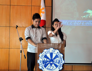 Nathan Natan Tolentino Cocharo and Regine Grace Buenaventura, this year's hosts