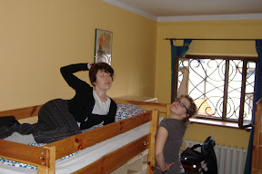 Yev and Alexi, posing in the Krakow hostel!