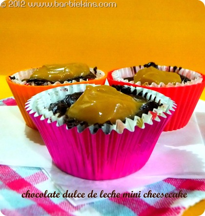 chocolate dulce de leche mini cheesecake