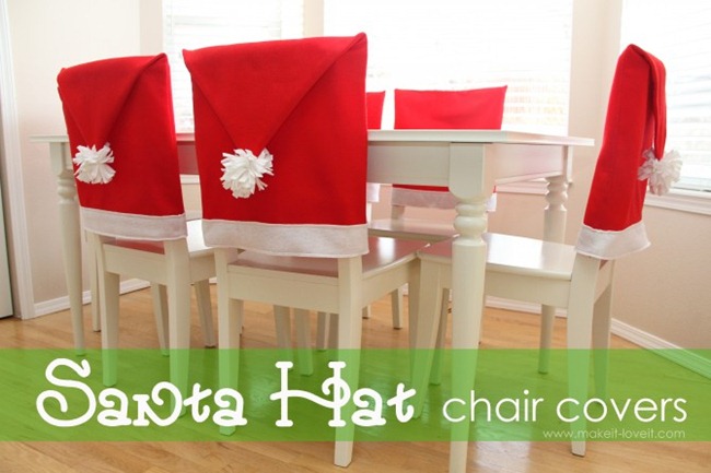 Santa's Hat chair covers