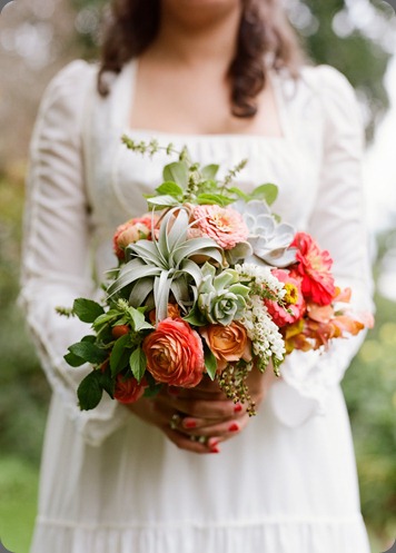 bride's bouquet poppies and posies