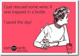 rescued some wine