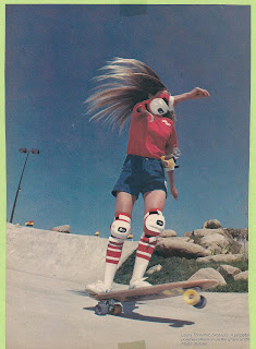 Laura with her photogenic hair  blowing in the wind while doing  360's
