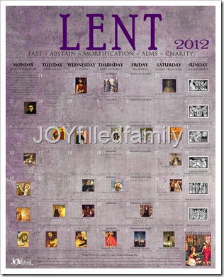2012 Lenten Calendar - Old