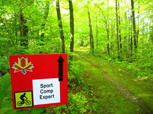 New mountain bike trail sign