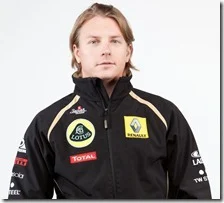 Kimi Raikkonen con la tuta Lotus-Renault