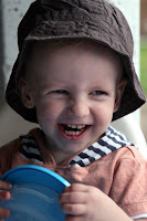 Oscar with a very evil looking laugh