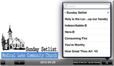 unrealBook setlist 2012-04-29
