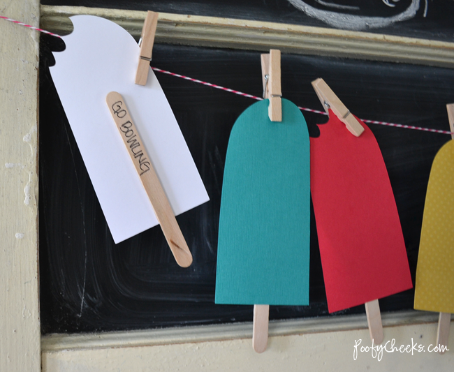 Popsicle Summer Bucket List Banner - free cut templates #summer #popsicle