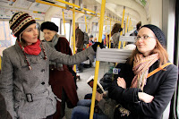 Shelley and Kristy loving the District Line