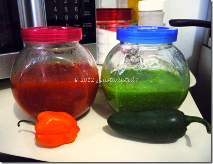 Mis salsas roja y verde hechas en el microondas Mis salsas roja y verde hechas en el microondas