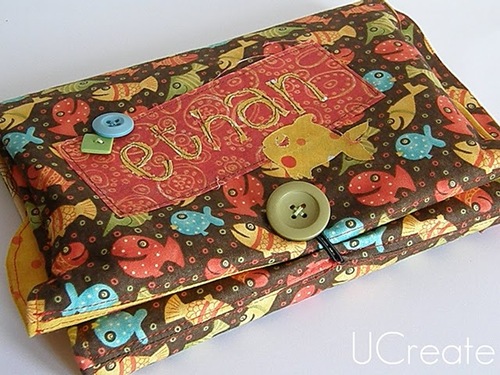 Crayon roll art kit Silhouette fabric