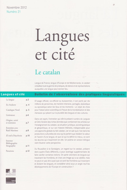 Langues et Cité Novembre 2012
