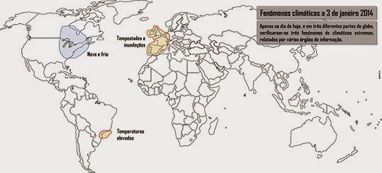 Fenómenos climáticos extremos 3 de janeiro 2014 Fenómenos climáticos extremos 3 de janeiro 2014