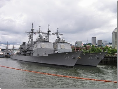 IMG_6995 USS Mobile Bay (CG-53) & USS Bunker Hill (CG-52) in Portland, Oregon on June 10, 2007