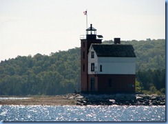 3276 Michigan - Shepler's Ferry to Mackinac Island Lake Huron - Round Island Lighthouse 3276 Michigan - Shepler's Ferry to Mackinac Island Lake Huron - Round Island Lighthouse