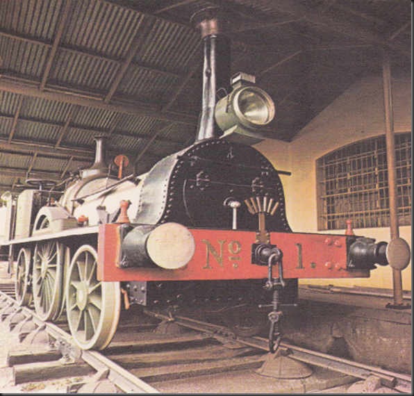 Locomotiva Baronesa, utilizada na primeira ferrovia brasileira.
