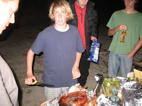 Once again Kaiel got the honor of carving the turkey.