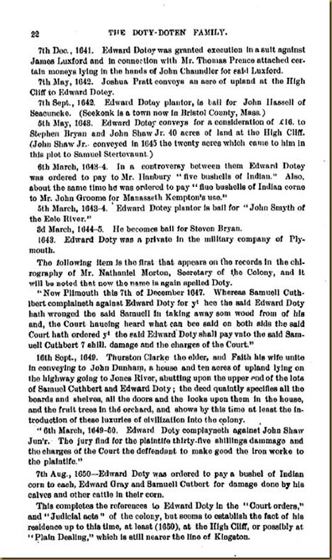 Doty-Doten Family In America - The Family of Edward Doty (17) Doty-Doten Family In America - The Family of Edward Doty (17)