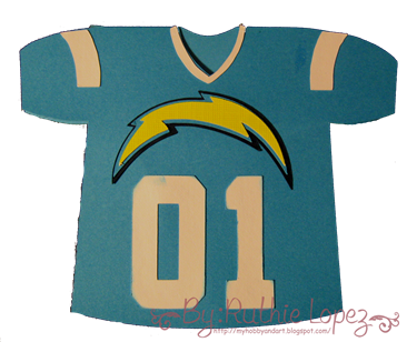 San Diego Chargers Card - Ruthie Lopez - Silhouette Cameo