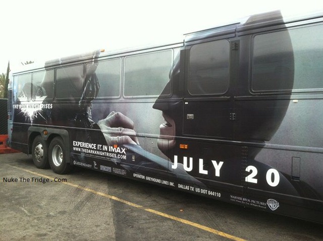 Buszra lőtt The Dark Knight Rises design