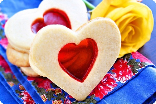 Stained Glass Heart Cookies