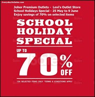Levi's School Holiday Special - Johor Premium Outlet 2013 All Shopping Discounts Savings Offer EverydayOnSales