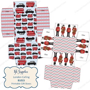 B1015 etsy 1 London Calling printable gift boxes british B1015 etsy 1 London Calling printable gift boxes british