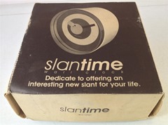 Slantime wall clock by Sëmk Design (2002), box